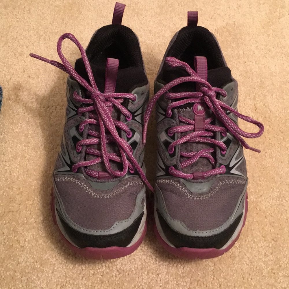 Merrell trail running shoes.